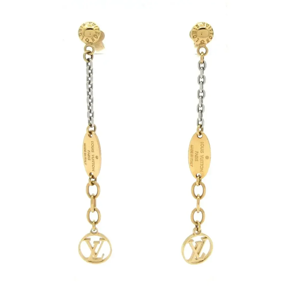 Louis Vuitton Earring Logomania Earrings M68076 Gold Silver